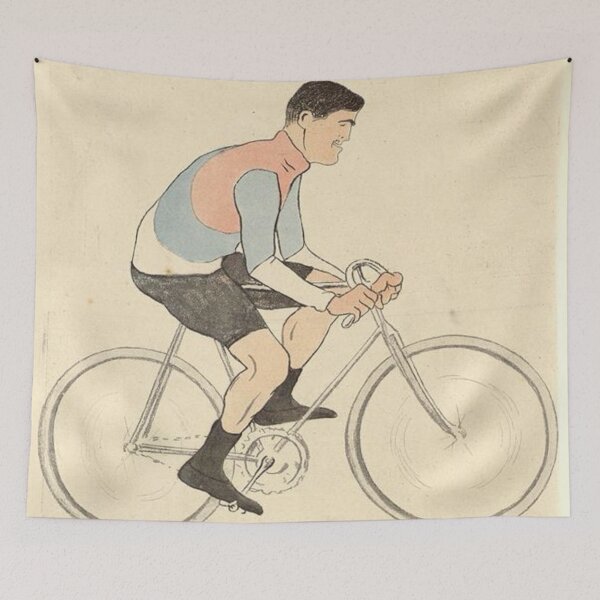 Item preview, Caricature by Cappiello of Cyclist Jacquemin Published in "le Rire" designed and sold by SharonTheFirst.