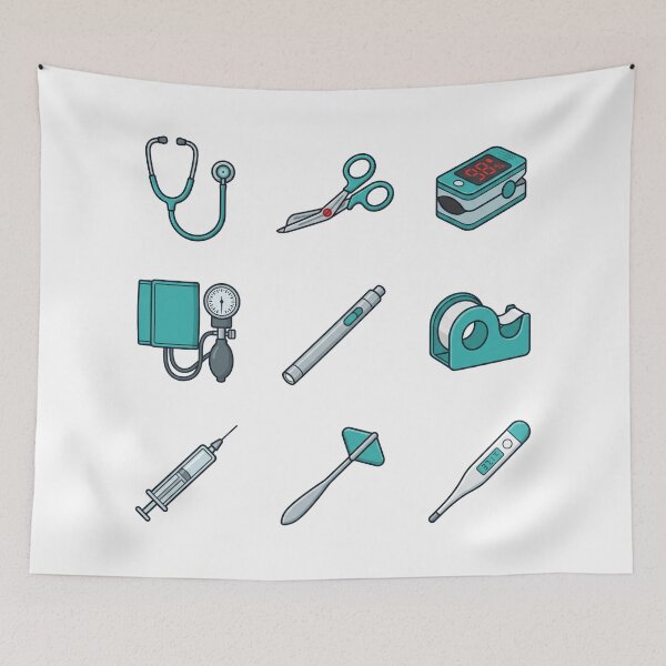 Item preview, Clinical Nurse Medical Assessment Tools Stethoscope Vitals Sticker Pack designed and sold by Animer-art1.