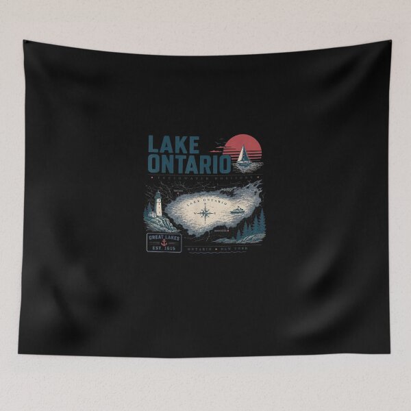 Item preview, Lake America Funny Ontario USA Canada Graphic designed and sold by MatherFisher.