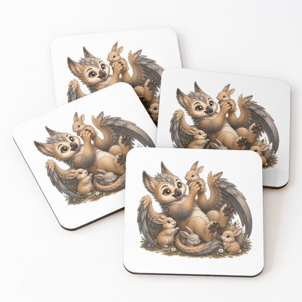 Item preview, Cute Griffin with Baby Bunnies designed and sold by Hatchling Hollow.