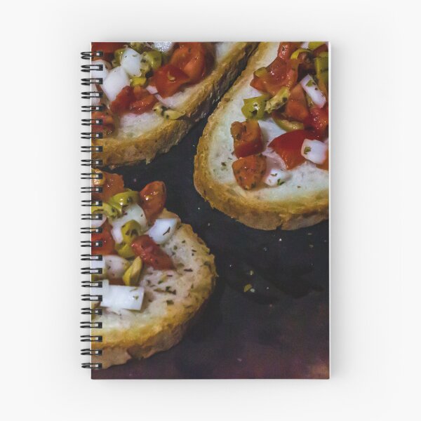 Item preview, Bruschetta With Tomato, Olive And Onion On Toasted Rustic Bread Mediterranean Appetizer designed and sold by Nmallia.