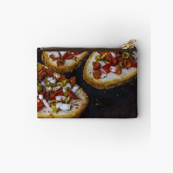 Item preview, Bruschetta With Tomato, Olive And Onion On Toasted Rustic Bread Mediterranean Appetizer designed and sold by Nmallia.