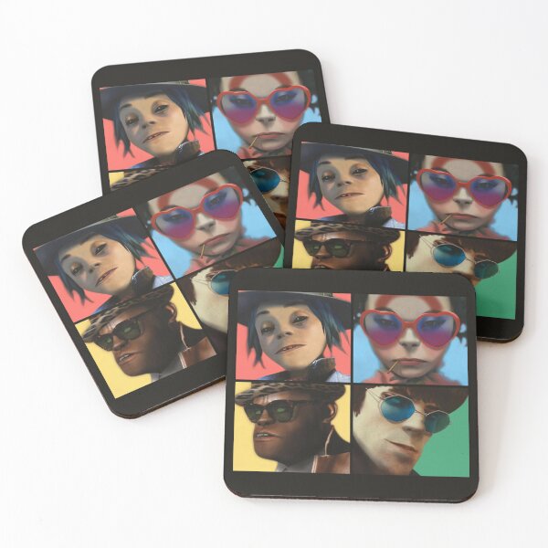 Item preview, Four Face Demon Days Poster designed and sold by gijon-vedal.