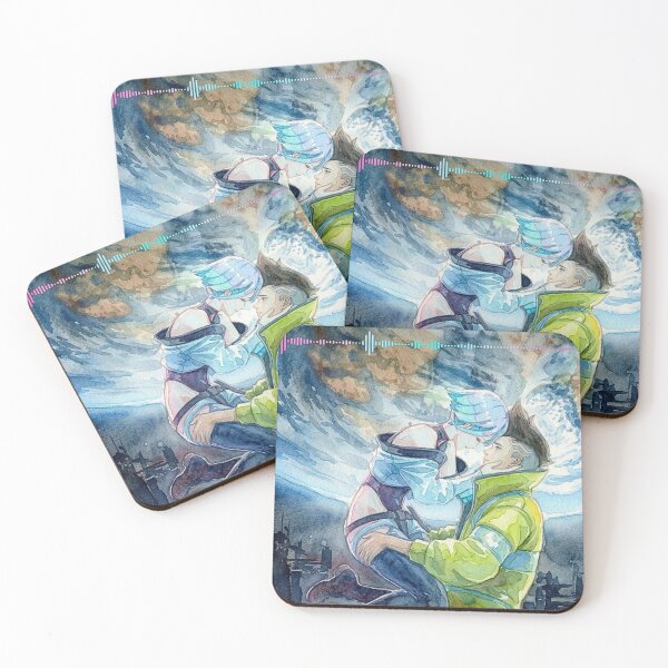 Item preview, Cyberpunk Edgerunners - Lucy & David Watercolor designed and sold by Cozy Moss Studio.