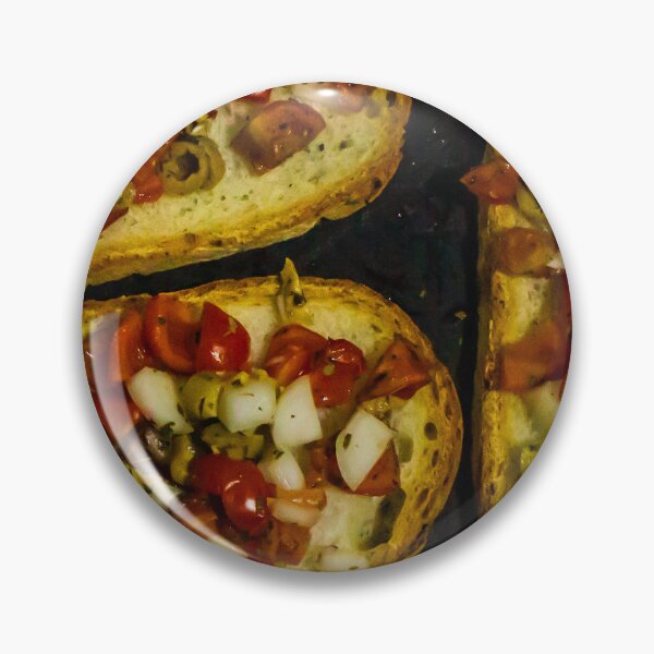 Item preview, Bruschetta With Tomato, Olive And Onion On Toasted Rustic Bread Mediterranean Appetizer designed and sold by Nmallia.