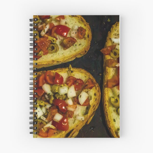 Item preview, Bruschetta With Tomato, Olive And Onion On Toasted Rustic Bread Mediterranean Appetizer designed and sold by Nmallia.