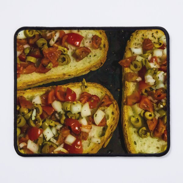 Item preview, Bruschetta With Tomato, Olive And Onion On Toasted Rustic Bread Mediterranean Appetizer designed and sold by Nmallia.