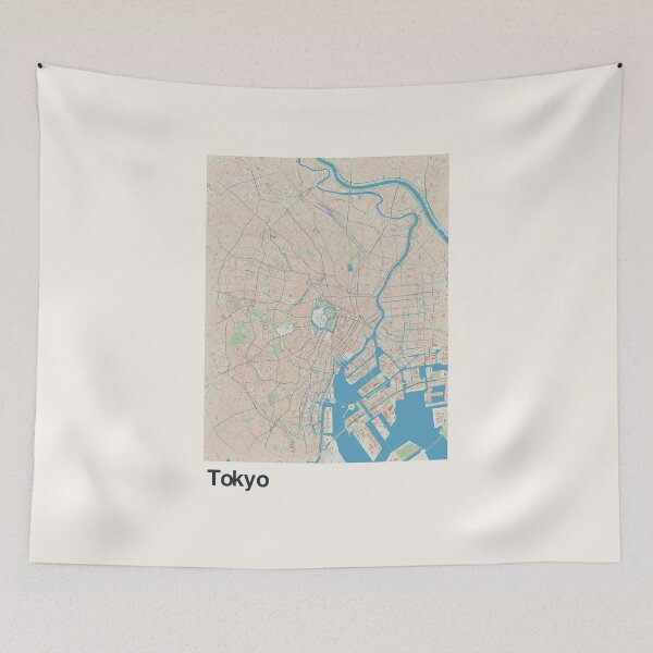 Item preview, Tokyo Minimalistic Map Art designed and sold by MapsNerd.