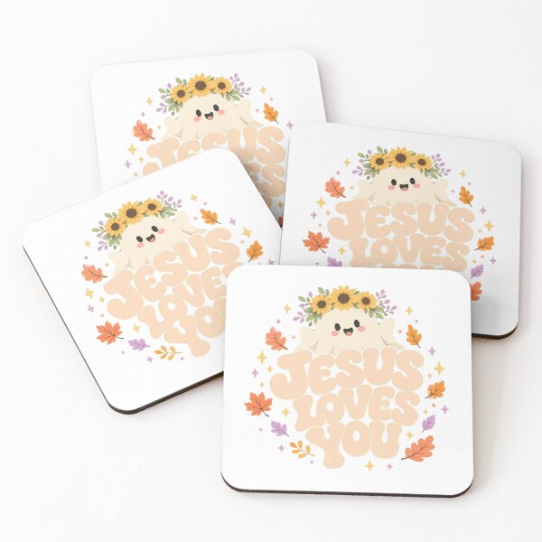 Item preview, Jesus Loves You Fall Ghost Floral Autumn Faith designed and sold by chattsuede.
