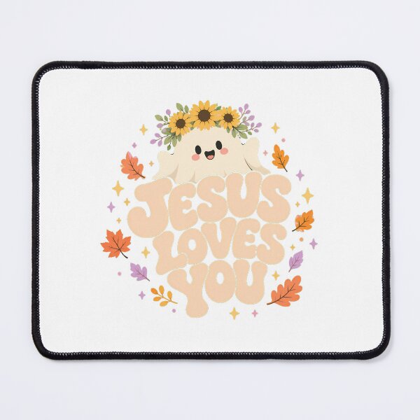 Item preview, Jesus Loves You Fall Ghost Floral Autumn Faith designed and sold by chattsuede.