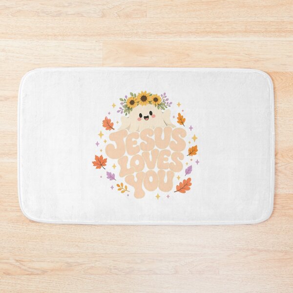 Item preview, Jesus Loves You Fall Ghost Floral Autumn Faith designed and sold by chattsuede.