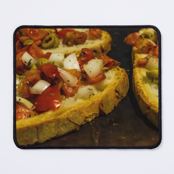Item preview, Bruschetta With Tomato, Olive And Onion On Toasted Rustic Bread Mediterranean Appetizer designed and sold by Nmallia.