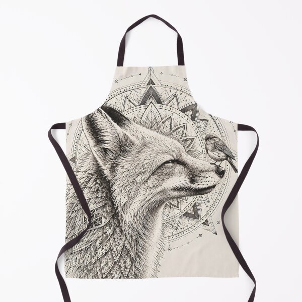 Item preview, Fox and Songbird Mandala | Geometric Animal Mandala Art | Sacred Geometry Wildlife Illustration | Intricate Nature Wall Art designed and sold by suryabumblee.