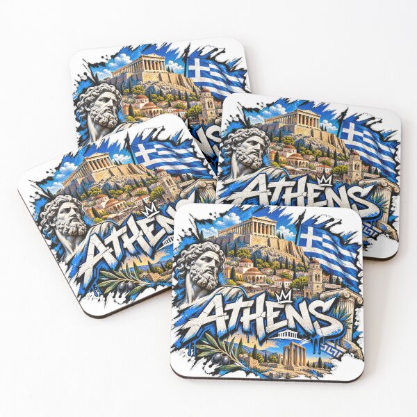 Item preview, Athens Greece Street Art – Acropolis Urban Graffiti Design designed and sold by URBIVO.