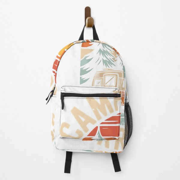 Item preview, Camp More Worry Less Golden Sun Retro Pine Forest Camping Graphic designed and sold by shaira6831.