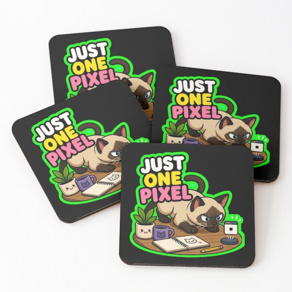Item preview, Just One Pixel Off Siamese Cat Web Designer designed and sold by Cat Meme Fund.