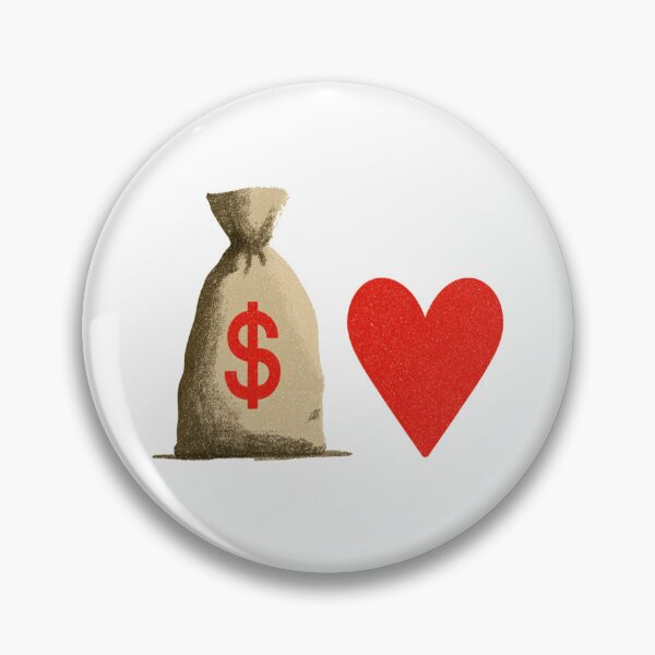 Item preview, Love Costs Money Rebus Art | Heart & Money Bag Funny Pop Art designed and sold by Ignorant-Artist.