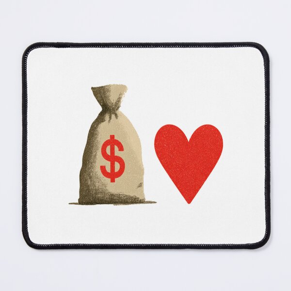 Item preview, Love Costs Money Rebus Art | Heart & Money Bag Funny Pop Art designed and sold by Ignorant-Artist.