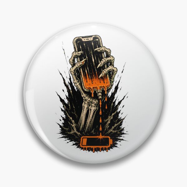 Item preview, Skeleton Hand Low Battery Gothic Digital Burnout designed and sold by chattsuede.