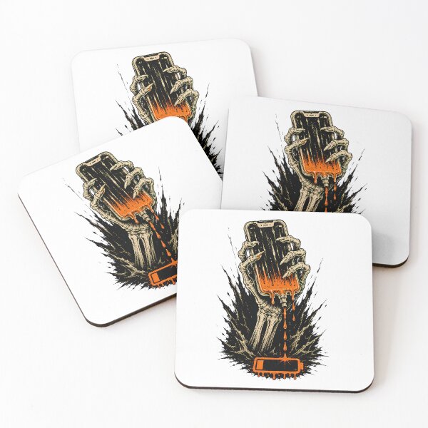 Item preview, Skeleton Hand Low Battery Gothic Digital Burnout designed and sold by chattsuede.