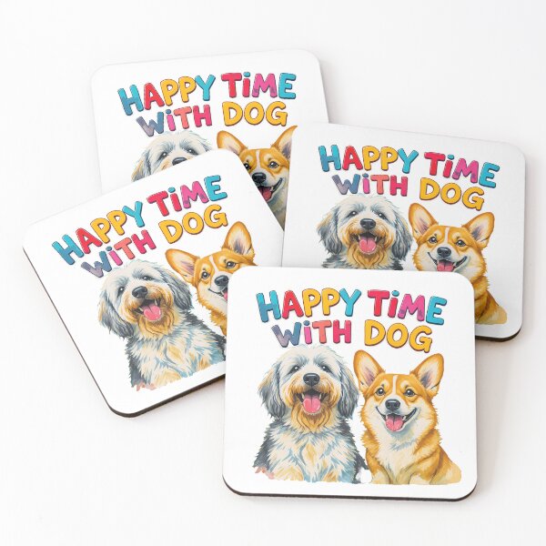 Item preview, Corgi and Old English Sheepdog Art designed and sold by Kedspicedesign.
