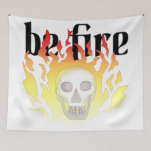 Item preview, Flaming Skull Be Fire Graphic Art designed and sold by laxmanrajart.