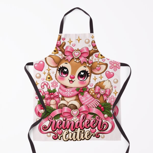 Item preview, Reindeer Cutie Coquette Christmas Deer – Pink Xmas Kawaii Kids Girly Gift designed and sold by SaNaCreation13.