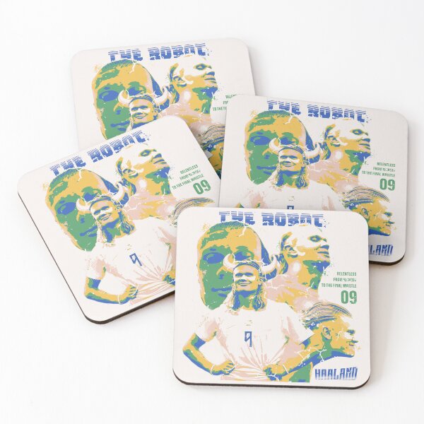 Item preview, Erling Haaland The Robot – Norway Football Viking Retro Poster Art designed and sold by pick-o-print.