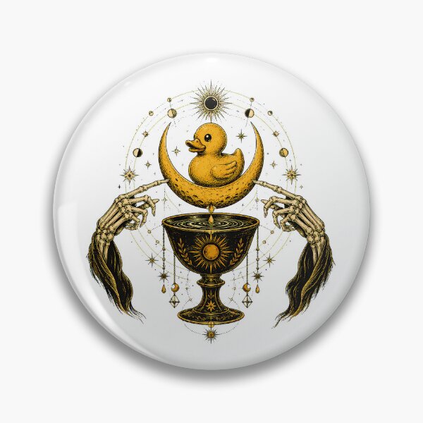 Item preview, Gothic Occult Rubber Duck Celestial Witchy Moon designed and sold by chattsuede.