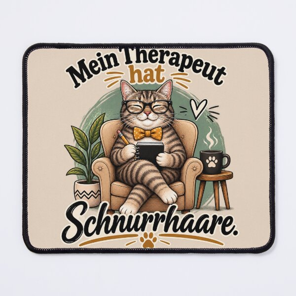 Item preview, My therapist has whiskers – Funny cat designed and sold by Erwin Wächter-Debus.