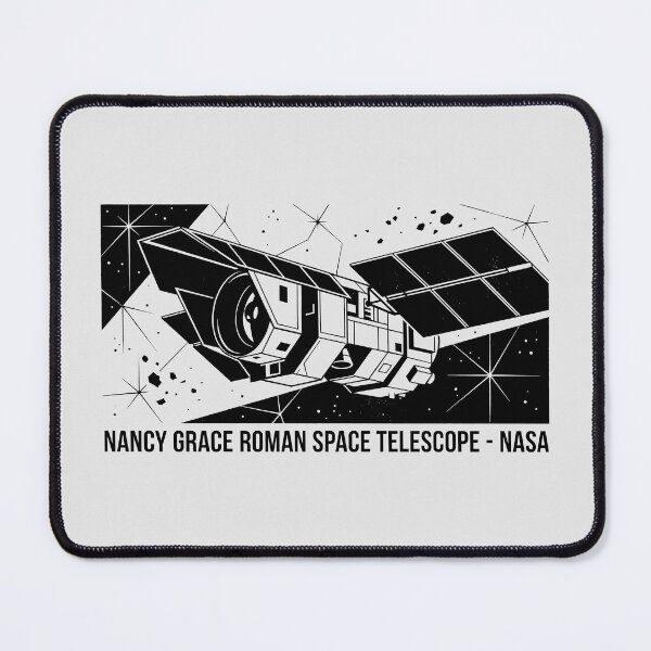 Item preview, Nancy Grace Roman Space Telescope NASA Astronomy Black and White Art designed and sold by KiwiRider.