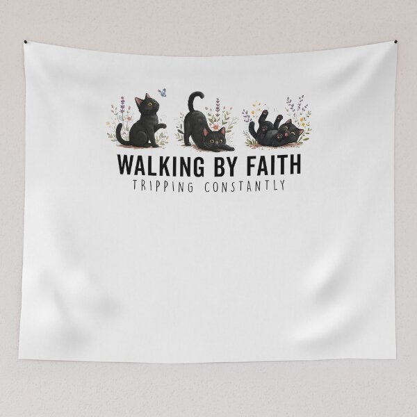 Item preview, Walking By Faith Tripping Constantly Cat designed and sold by nosu-art-pod.