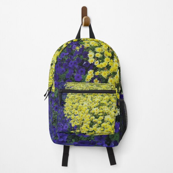 Item preview, Blue & Yellow Flower Garden – Colorful Floral Nature Photography designed and sold by Khadique.