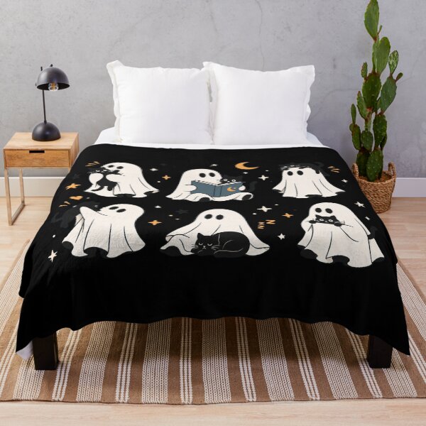 Item preview, Black Cat Ghost Funny Halloween, Cute Spooky Cats and Ghosts Fall Season designed and sold by Quiajia.