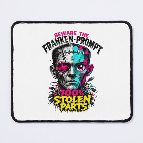 Item preview, Beware The Franken Prompt Human Creator Protest Slogan designed and sold by chattsuede.
