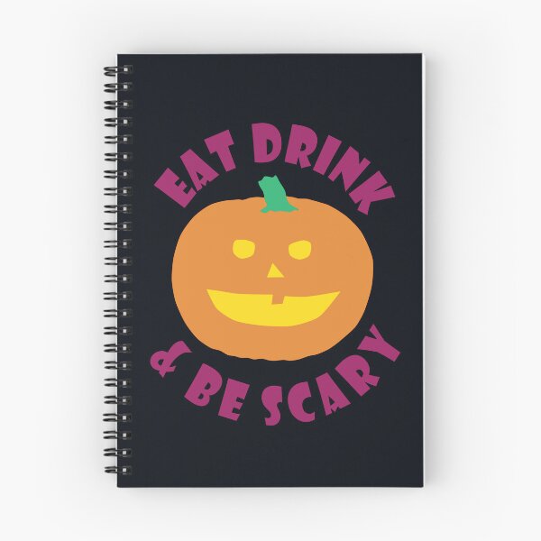 Item preview, Eat Drink and Be Scary - Funny Halloween Pumpkin Print designed and sold by ToluaPrints.