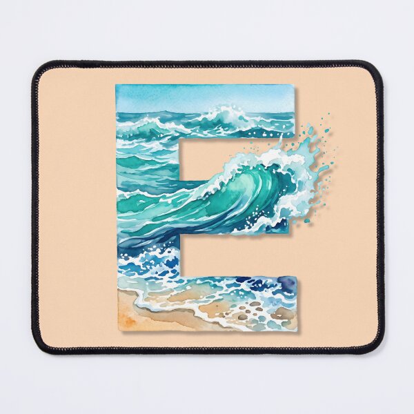 Item preview, Coastal Initial E Beach Monogram Ocean Personalized Design designed and sold by Sea Gem.