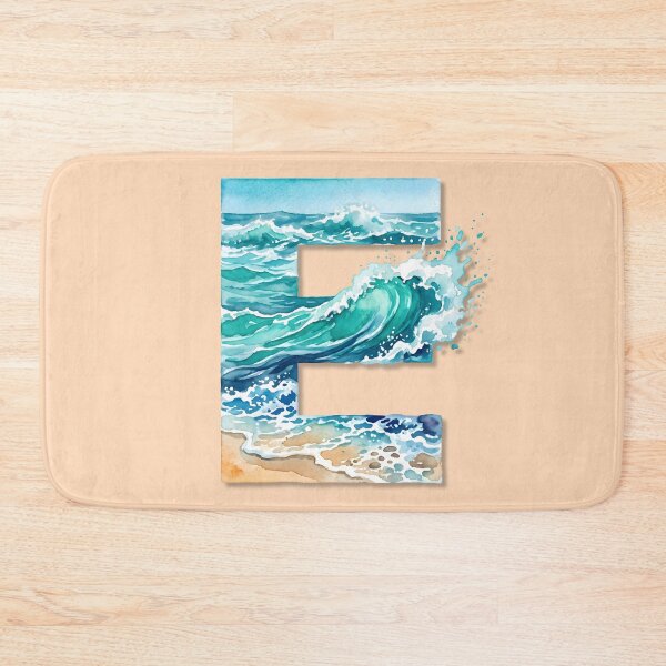 Item preview, Coastal Initial E Beach Monogram Ocean Personalized Design designed and sold by Sea Gem.