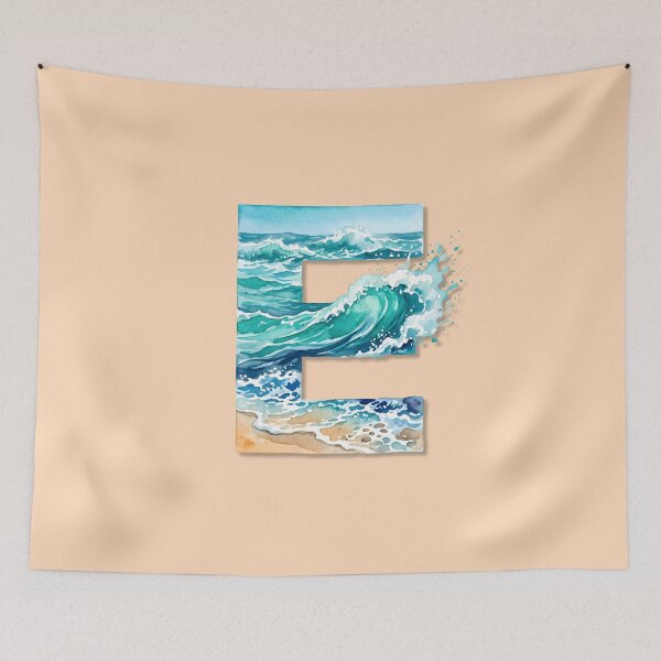 Item preview, Coastal Initial E Beach Monogram Ocean Personalized Design designed and sold by Sea Gem.