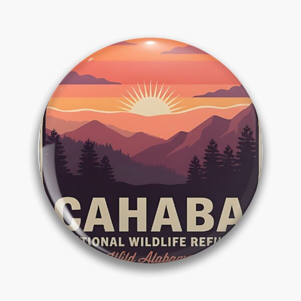 Item preview, Cahaba Refuge Sunset Ridgeline Alabama Sticker designed and sold by DetourDgn.