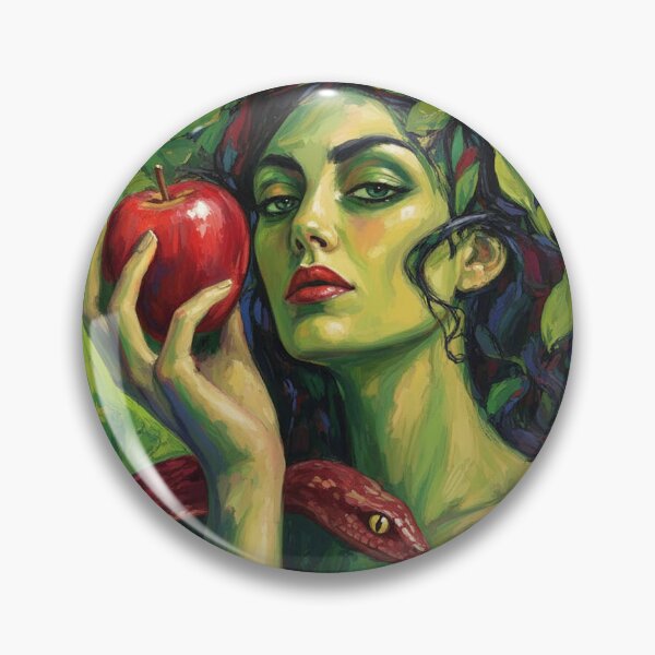 Item preview, The Guardian of Temptation: Serpent, Red Apple & Forest Enchantress Art designed and sold by chihuahuashower.