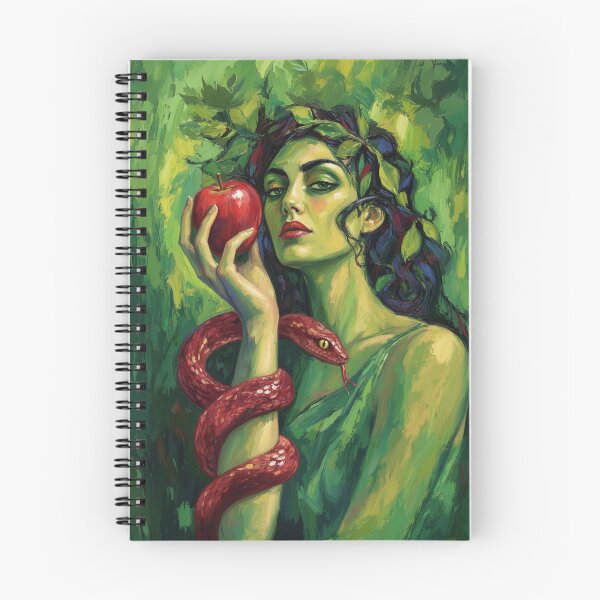 Item preview, The Guardian of Temptation: Serpent, Red Apple & Forest Enchantress Art designed and sold by chihuahuashower.