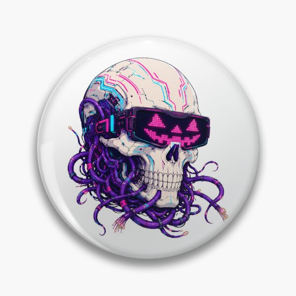 Item preview, Futuristic Skull VR Visor Synthwave Gamer Halloween designed and sold by chattsuede.