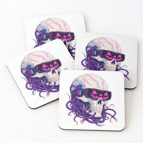 Item preview, Futuristic Skull VR Visor Synthwave Gamer Halloween designed and sold by chattsuede.