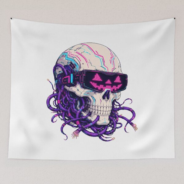 Item preview, Futuristic Skull VR Visor Synthwave Gamer Halloween designed and sold by chattsuede.