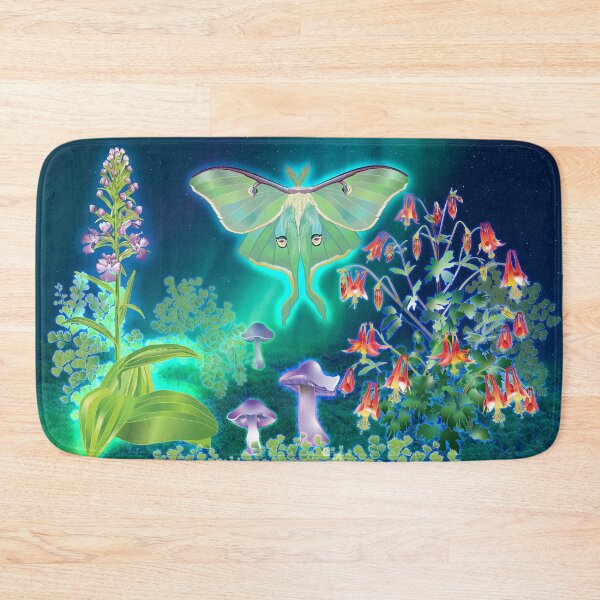 Item preview, Luna Moth, Columbine, Mushrooms, Fringed Orchid Moonscape designed and sold by Jedi-Artist.