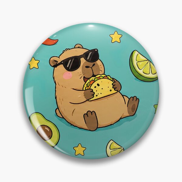 Item preview, Capybara Taco Lunch Pattern designed and sold by Soft Berry Studio.