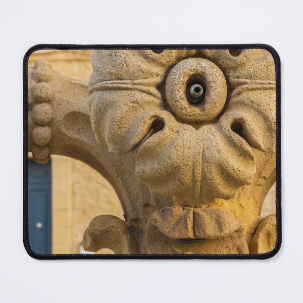 Item preview, Detailed Stone Rosette Carving On Historic Architectural Column Close-Up With Textured Ornament designed and sold by Nmallia.