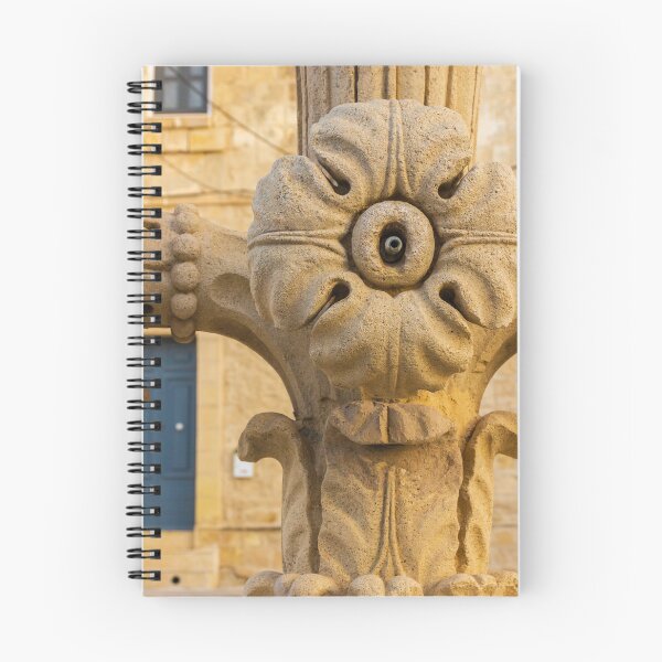 Item preview, Detailed Stone Rosette Carving On Historic Architectural Column Close-Up With Textured Ornament designed and sold by Nmallia.
