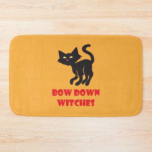 Item preview, Bow Down Witches - Funny Halloween Black Cat designed and sold by ToluaPrints.